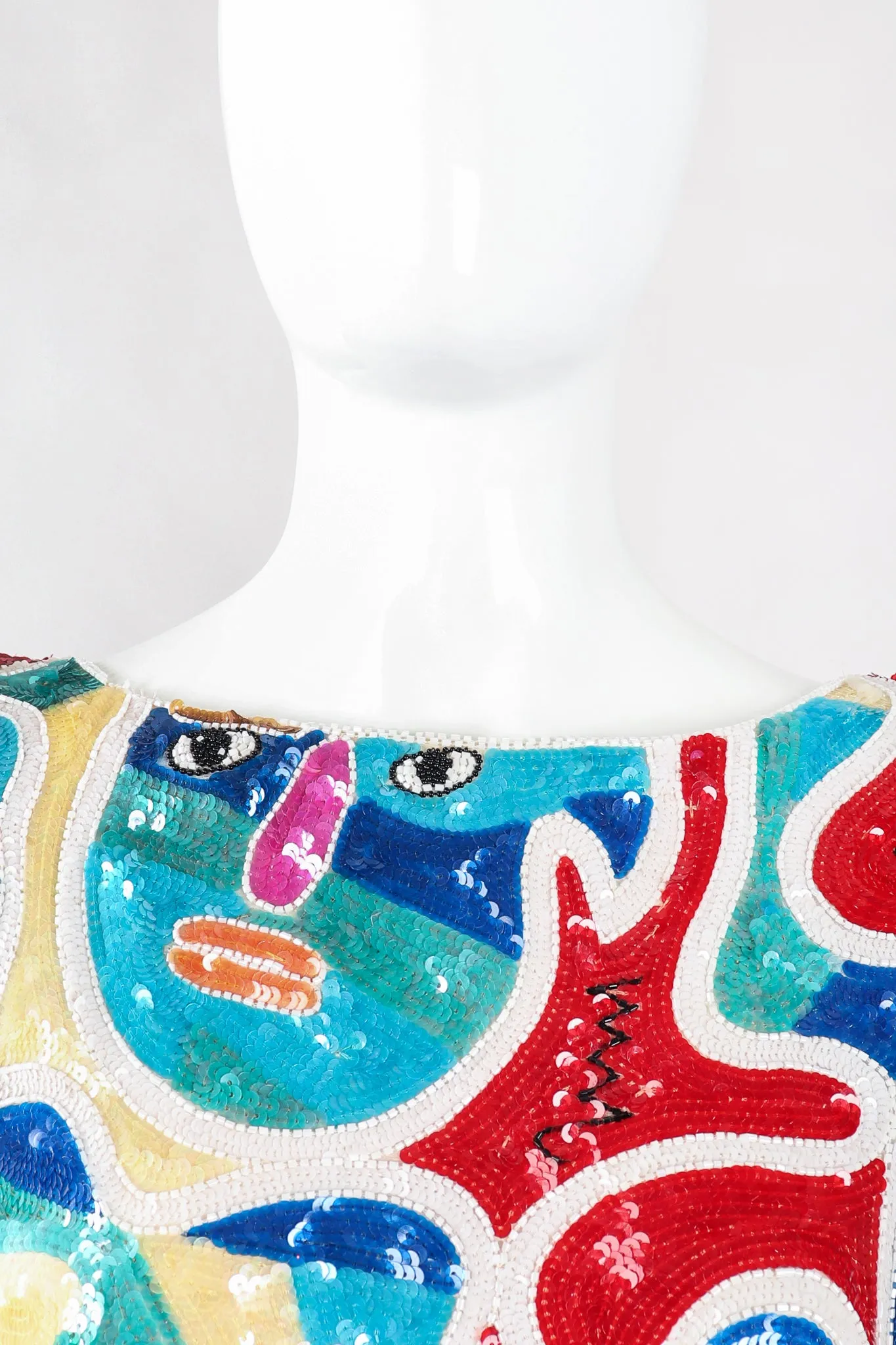 Abstract Faces Dolman Tunic