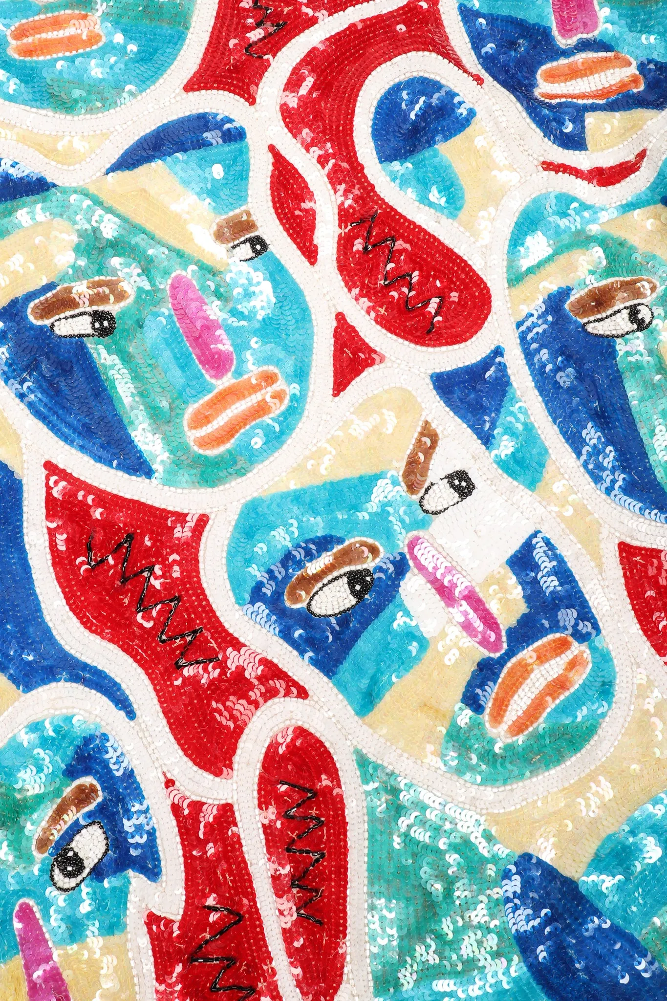 Abstract Faces Dolman Tunic
