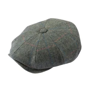 Alan Paine Combrook Ladies Tweed Bakerboy Cap - Spruce