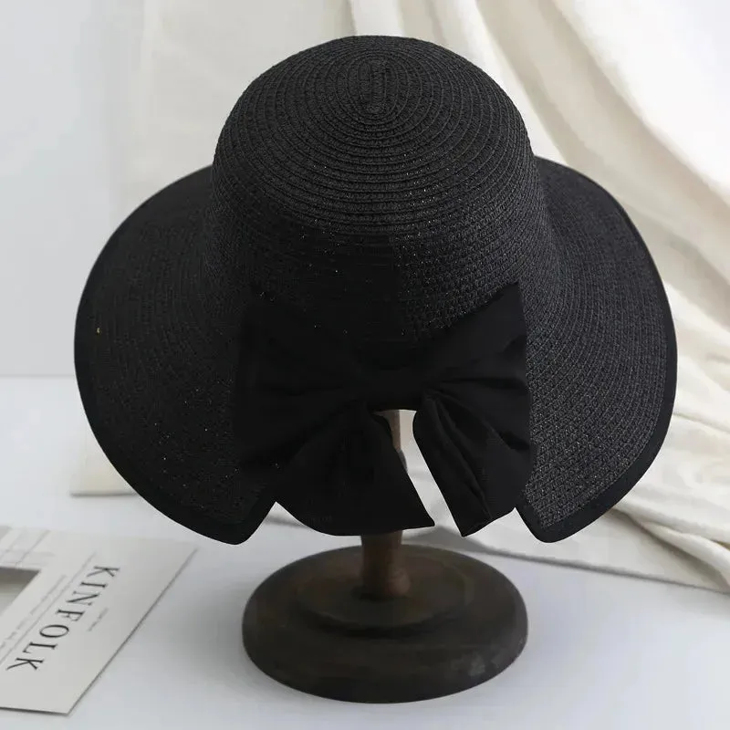 Alise StrawHat - Modischer Vintage-Sommer-Sonnenhut mit Schleife