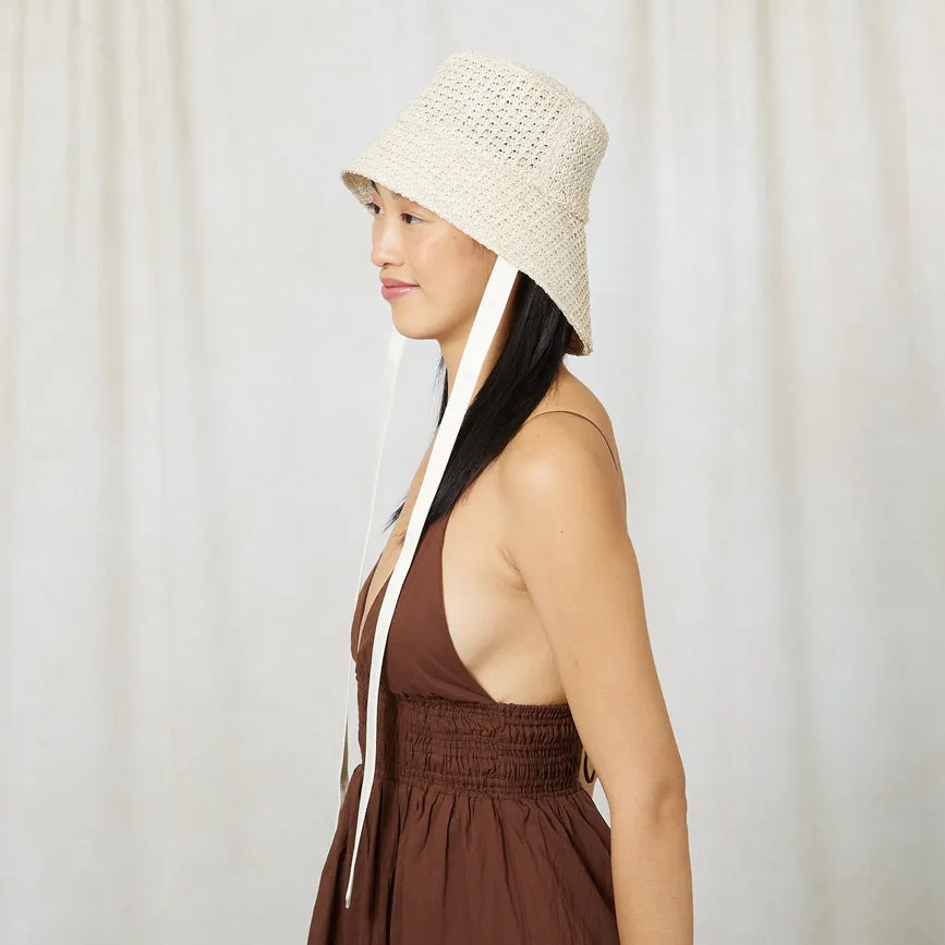 Ally Straw Packable Bucket Hat