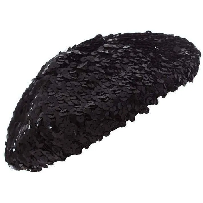 ARCHIVE: 1940s Black Sequin Hat