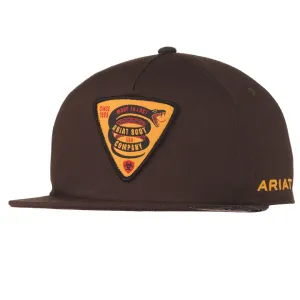 Ariat Men's Snap Back Coiled Snake Patch Cap