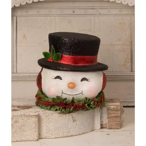 Bethany Lowe Retro Christmas Happy Retro Snowman Bucket Large.