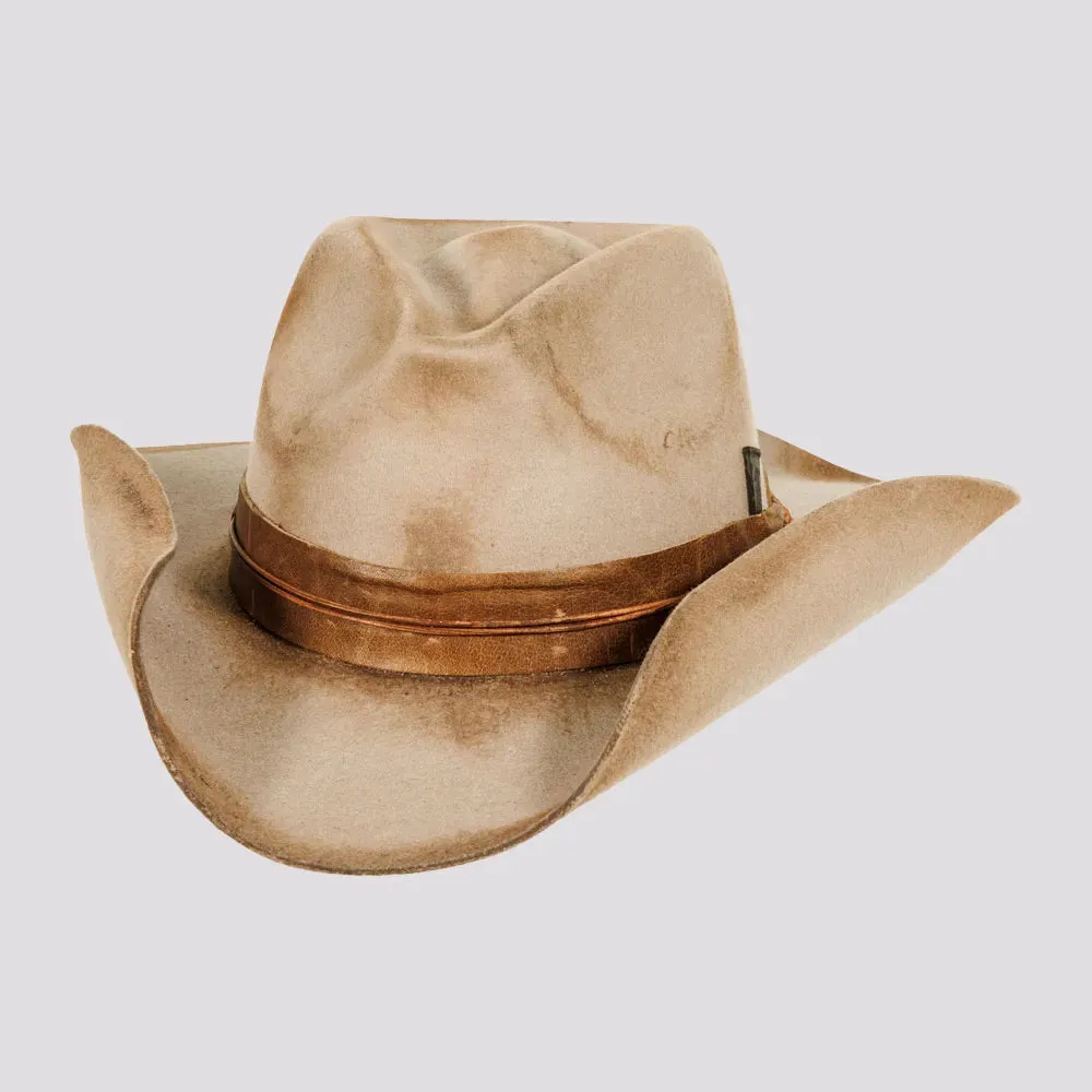 Bronson | Womens Distressed Wool Felt Cowgirl Hat