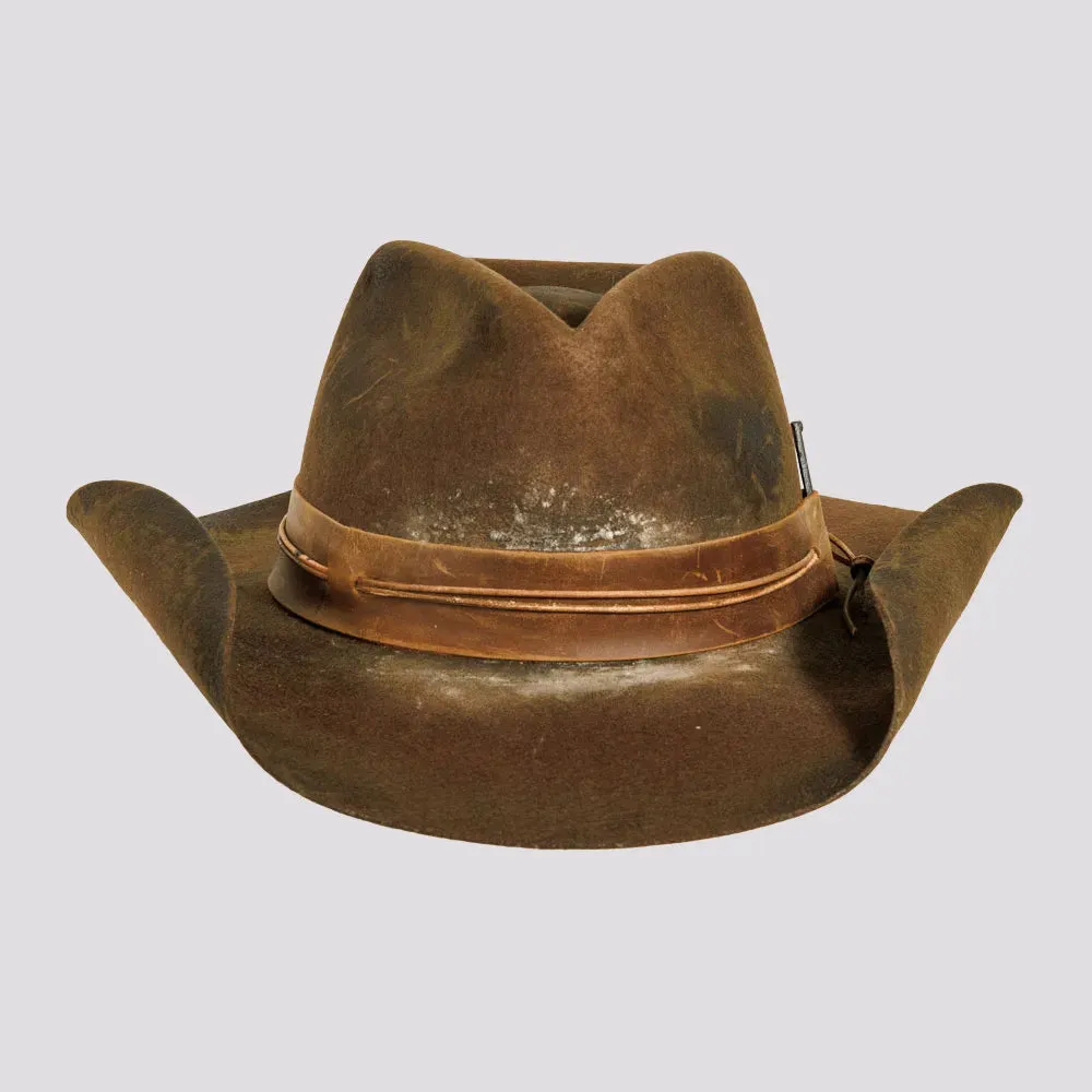 Bronson | Womens Distressed Wool Felt Cowgirl Hat