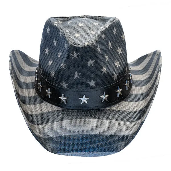 California Hat Company - Freedom Star American Flag Cowboy Hat