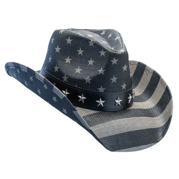 California Hat Company - Freedom Star American Flag Cowboy Hat