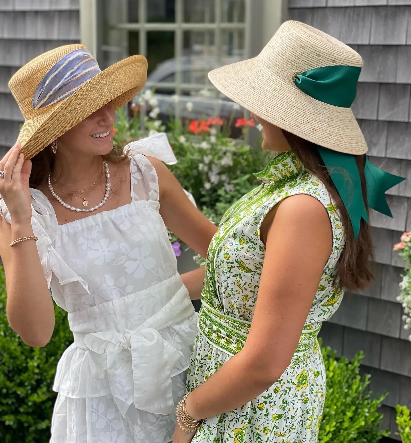 Clematis Bucket Hat - Black Wide & Short Grosgrain Ribbon