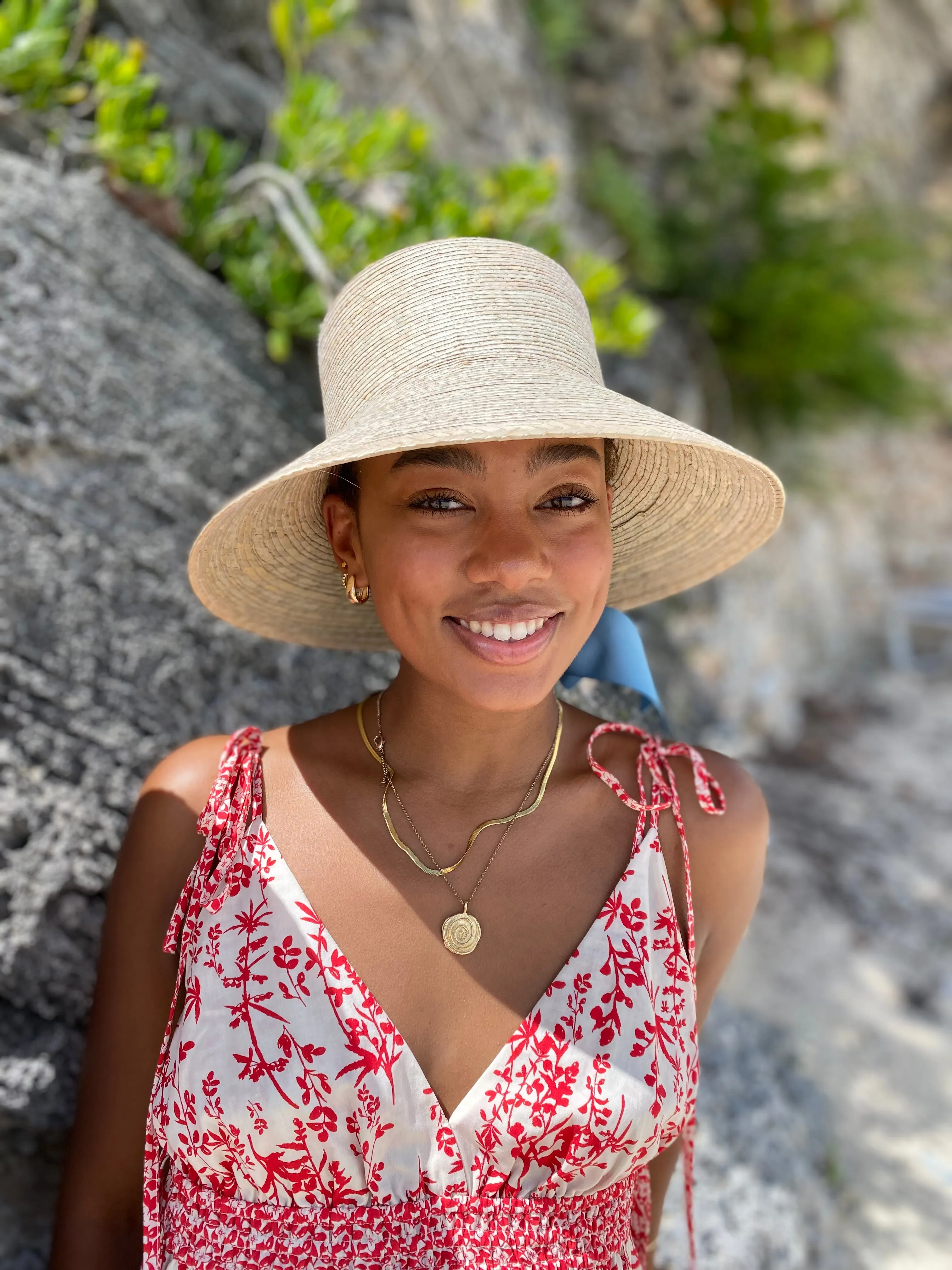 Clematis Bucket Hat - Black Wide & Short Grosgrain Ribbon