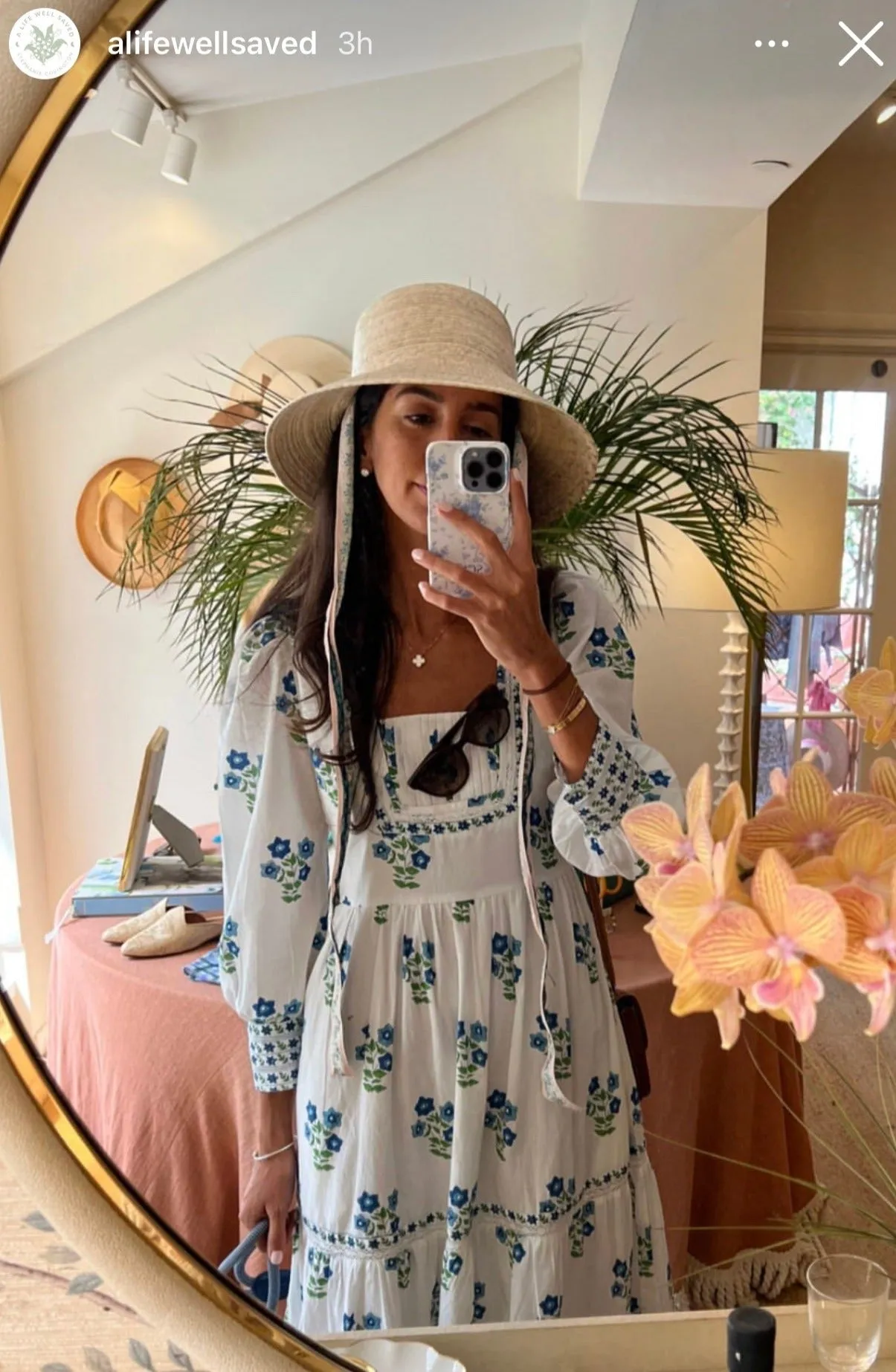 Clematis Bucket Hat - Tan/Camel Wide & Short Grosgrain Ribbon