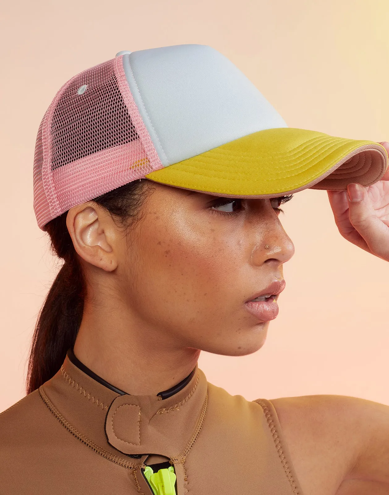 Colorblock Trucker Hat