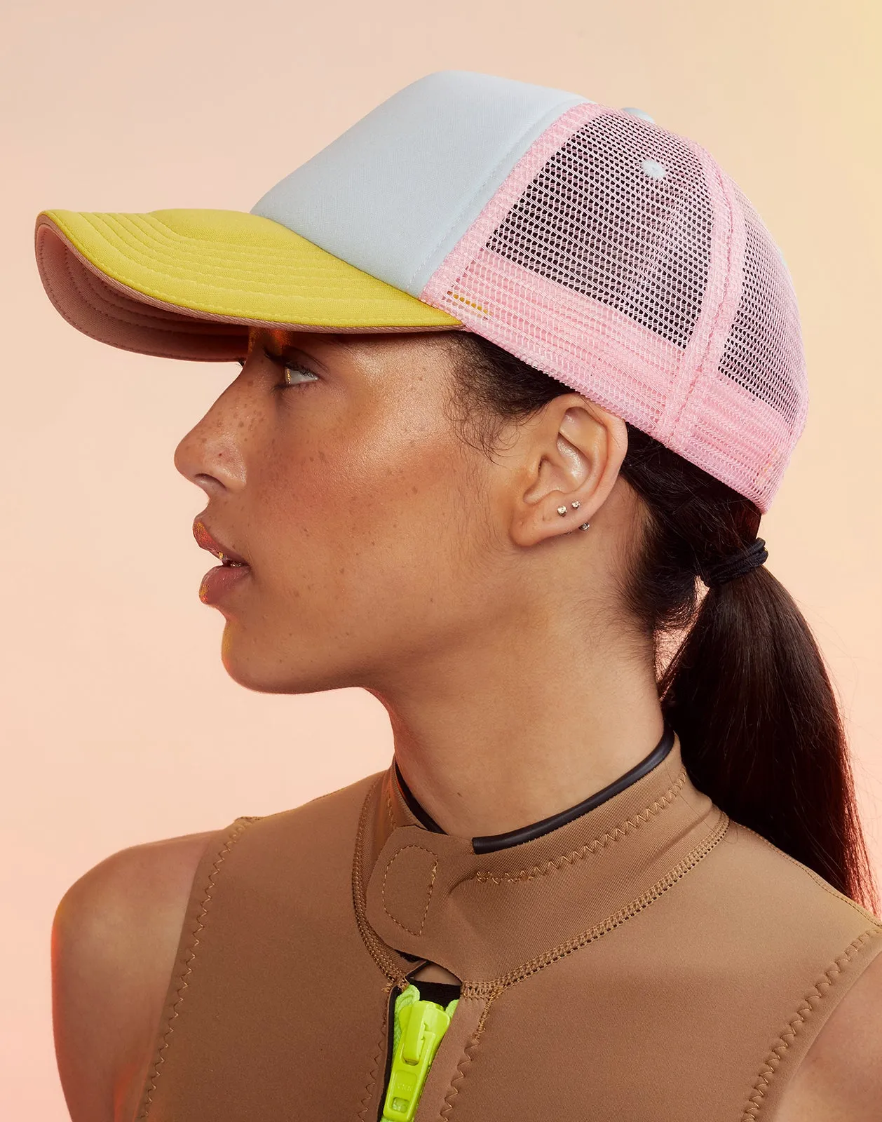 Colorblock Trucker Hat
