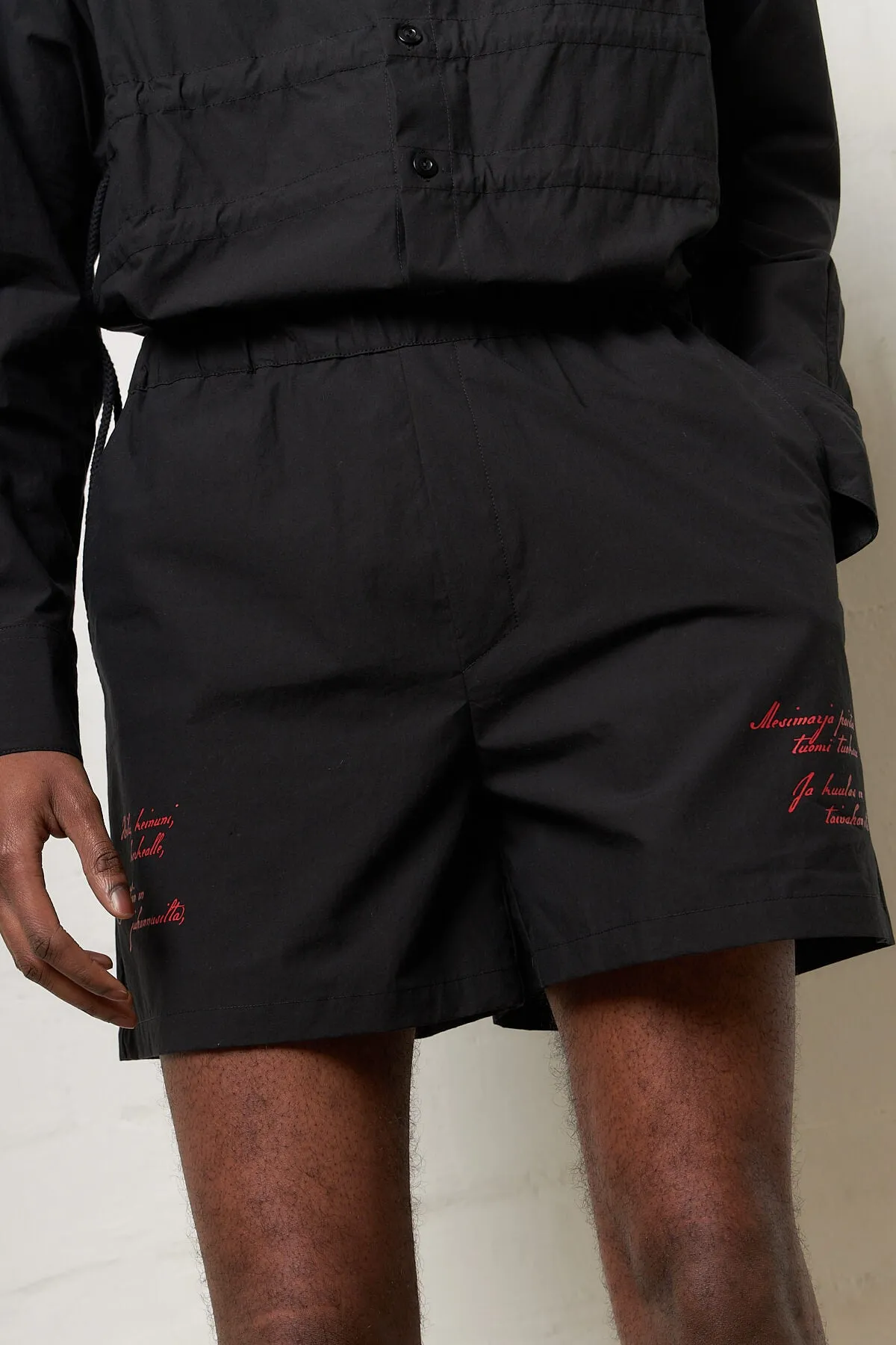 Cotton Swim Shorts Black