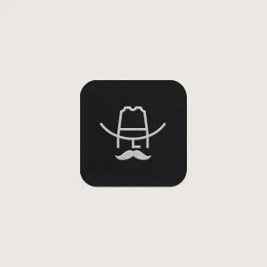 Cowboy Hat Patch Sticker: Black / OS