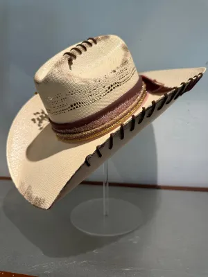 Custom Western Cowboy Cattleman Hat  Straw  Small (6 3/4 - 6 7/8)  Sweetheart of the Rodeo | The Branded W & Co.