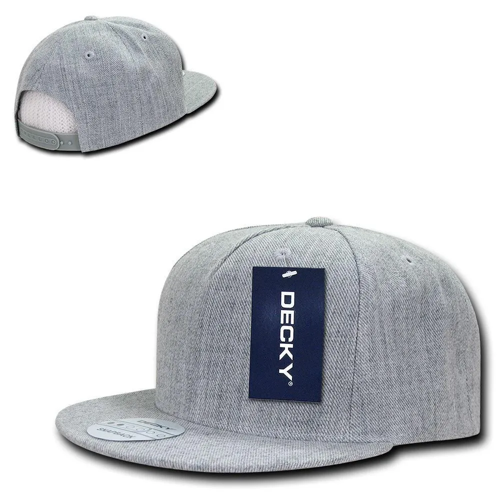 Decky Acrylic Retro Flat Bill Snapback 5 Panel Baseball Caps Hats Unisex