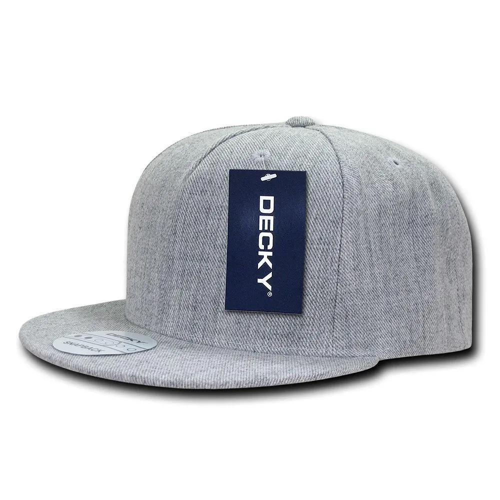 Decky Acrylic Retro Flat Bill Snapback 5 Panel Baseball Caps Hats Unisex