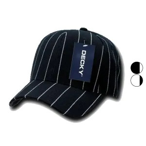 Decky Fitted Curved Bill Pin Striped Pinstriped Baseball Hats Caps