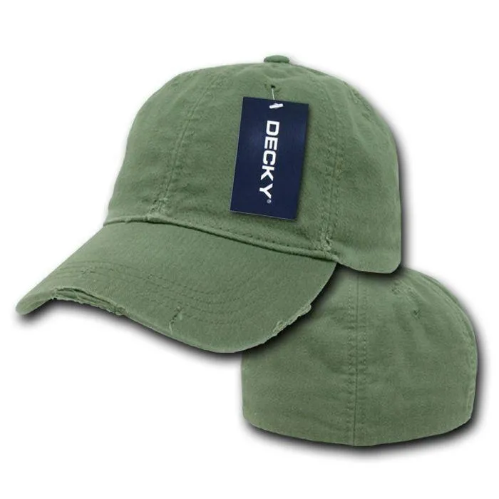 Decky Fitted Vintage Washed Polo Distressed Baseball 6 Panel Hats Caps