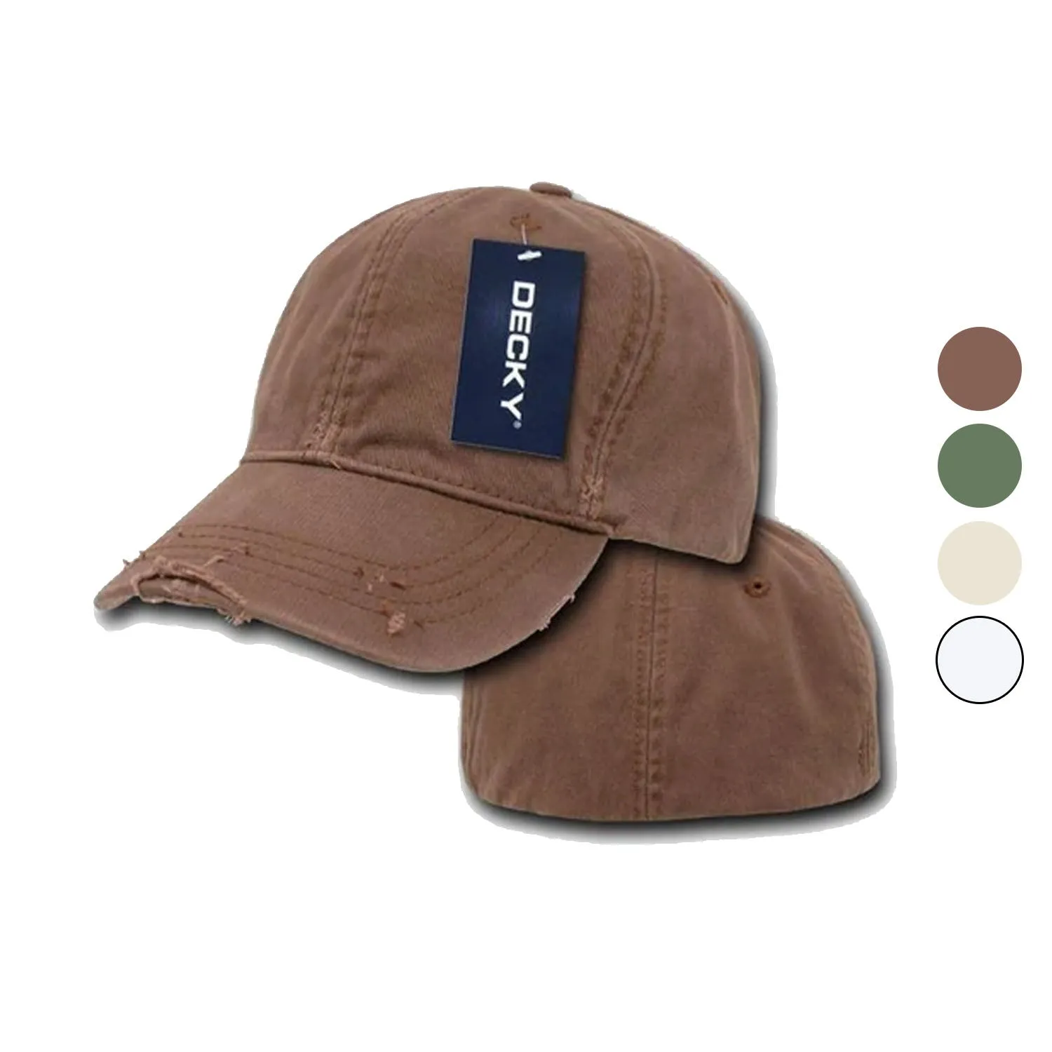 Decky Fitted Vintage Washed Polo Distressed Baseball 6 Panel Hats Caps