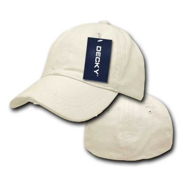 Decky Fitted Vintage Washed Polo Distressed Baseball 6 Panel Hats Caps