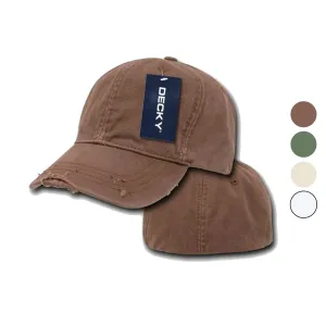 Decky Fitted Vintage Washed Polo Distressed Baseball 6 Panel Hats Caps