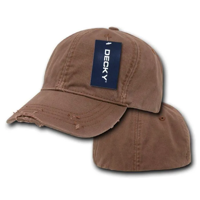 Decky Fitted Vintage Washed Polo Distressed Baseball 6 Panel Hats Caps