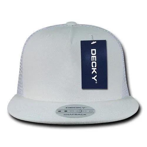 Decky Flat Bill Baseball Mesh Trucker 5 Panels Solid Camouflage Caps Hats