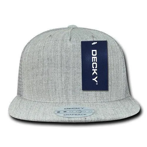 Decky Flat Bill Baseball Mesh Trucker 5 Panels Solid Camouflage Caps Hats