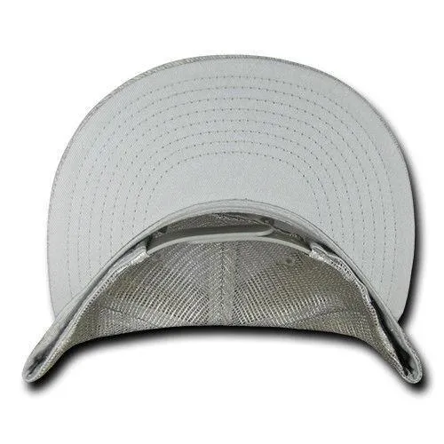 Decky Flat Bill Baseball Mesh Trucker 5 Panels Solid Camouflage Caps Hats