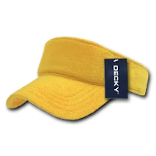 Decky Golf Tennis Walking Visor Sports Summer Sun Terry Cloth Snug Fit Unisex