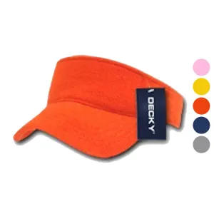 Decky Golf Tennis Walking Visor Sports Summer Sun Terry Cloth Snug Fit Unisex