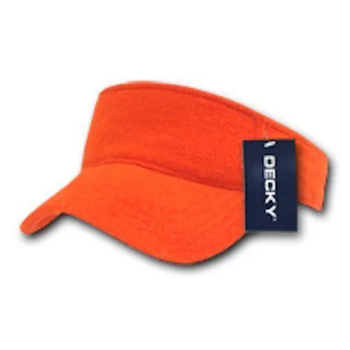 Decky Golf Tennis Walking Visor Sports Summer Sun Terry Cloth Snug Fit Unisex