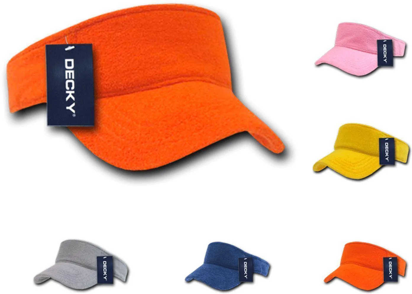 Decky Golf Tennis Walking Visor Sports Summer Sun Terry Cloth Snug Fit Unisex