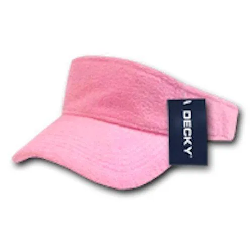 Decky Golf Tennis Walking Visor Sports Summer Sun Terry Cloth Snug Fit Unisex