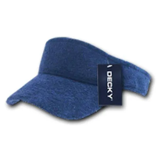 Decky Golf Tennis Walking Visor Sports Summer Sun Terry Cloth Snug Fit Unisex