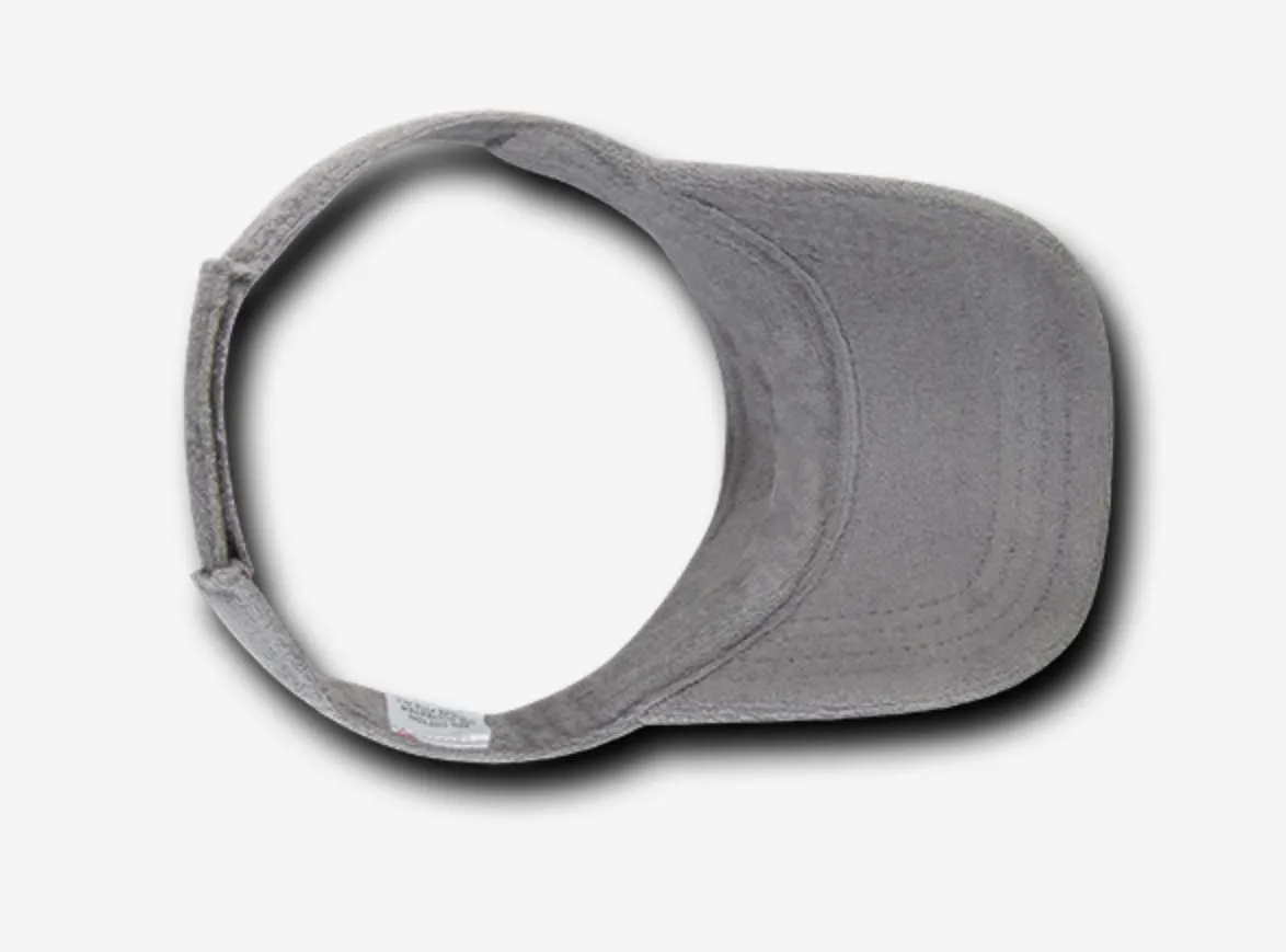 Decky Golf Tennis Walking Visor Sports Summer Sun Terry Cloth Snug Fit Unisex