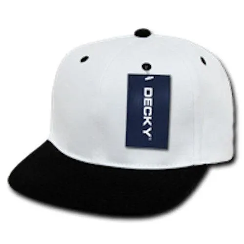 Decky Lot Of 50 Flat Bill Snapback Caps Hats Solid Two Tone Wholesale Lots!