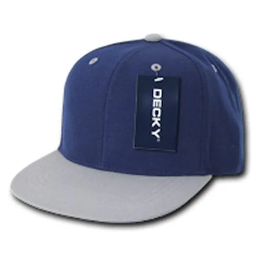 Decky Lot Of 50 Flat Bill Snapback Caps Hats Solid Two Tone Wholesale Lots!