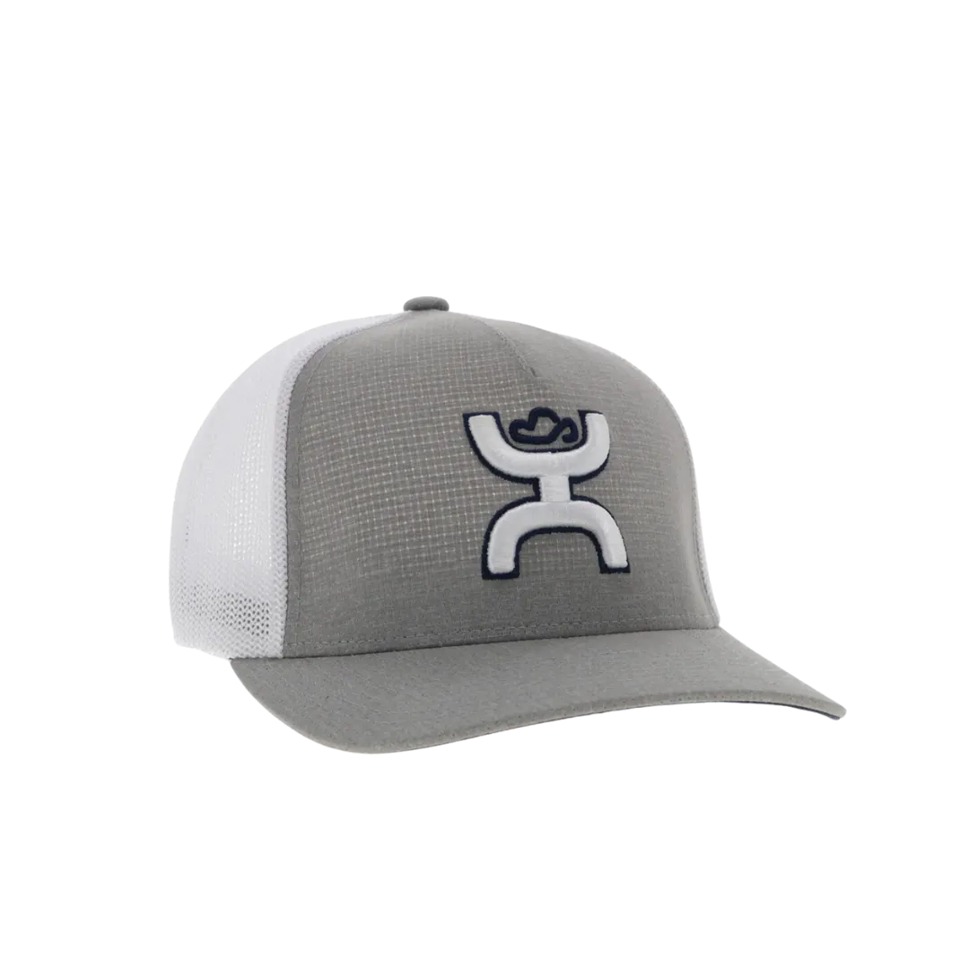 Hooey Men's Coach Flexfit Grey White Hat