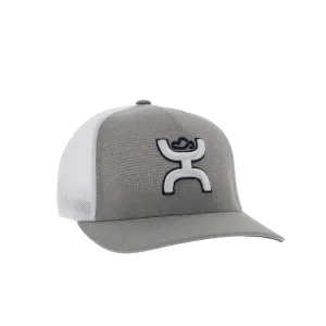 Hooey Men's Coach Flexfit Grey White Hat