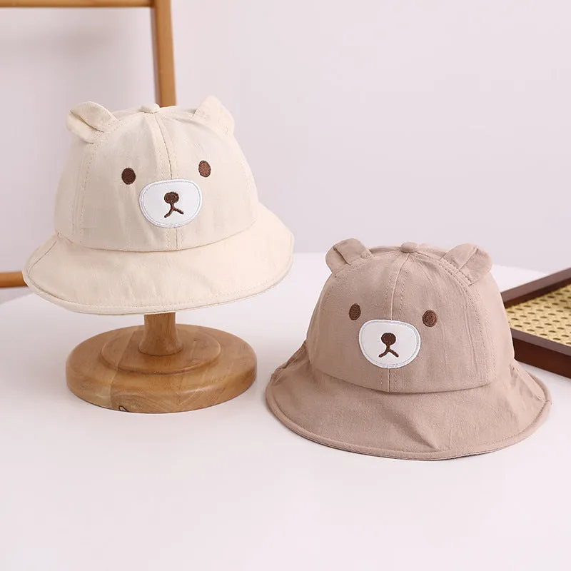 Kids Bear Decor Panama Bucket Hat
