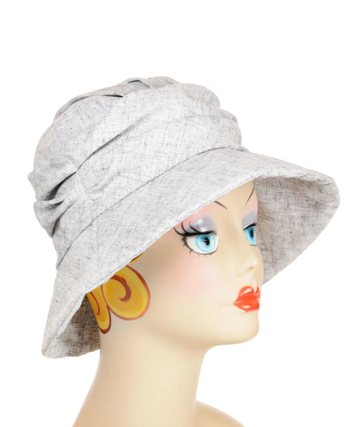 Krystyne Hat Style - Linen in Metallic Silver (One Medium Left!)