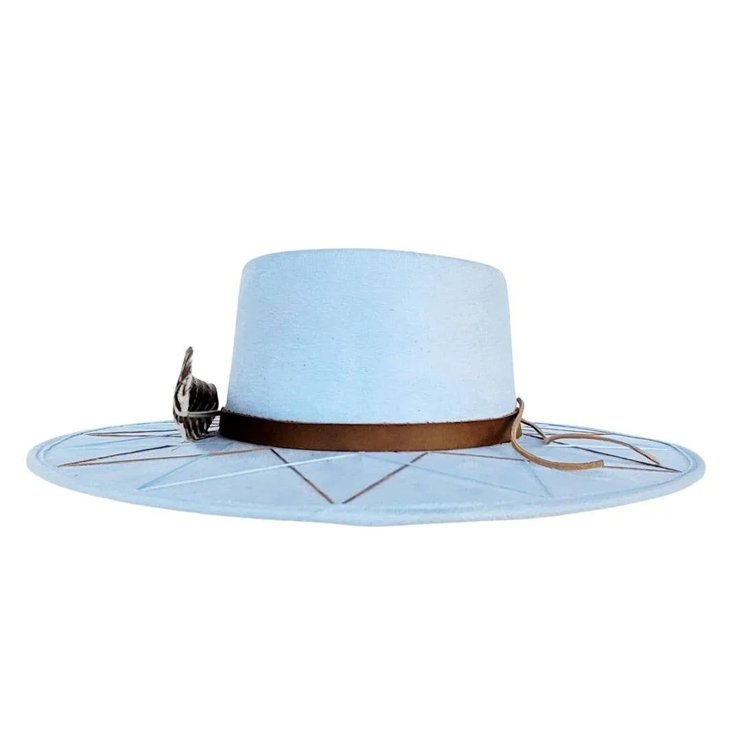 LANVAL Gambler Crown Hat  : Blue