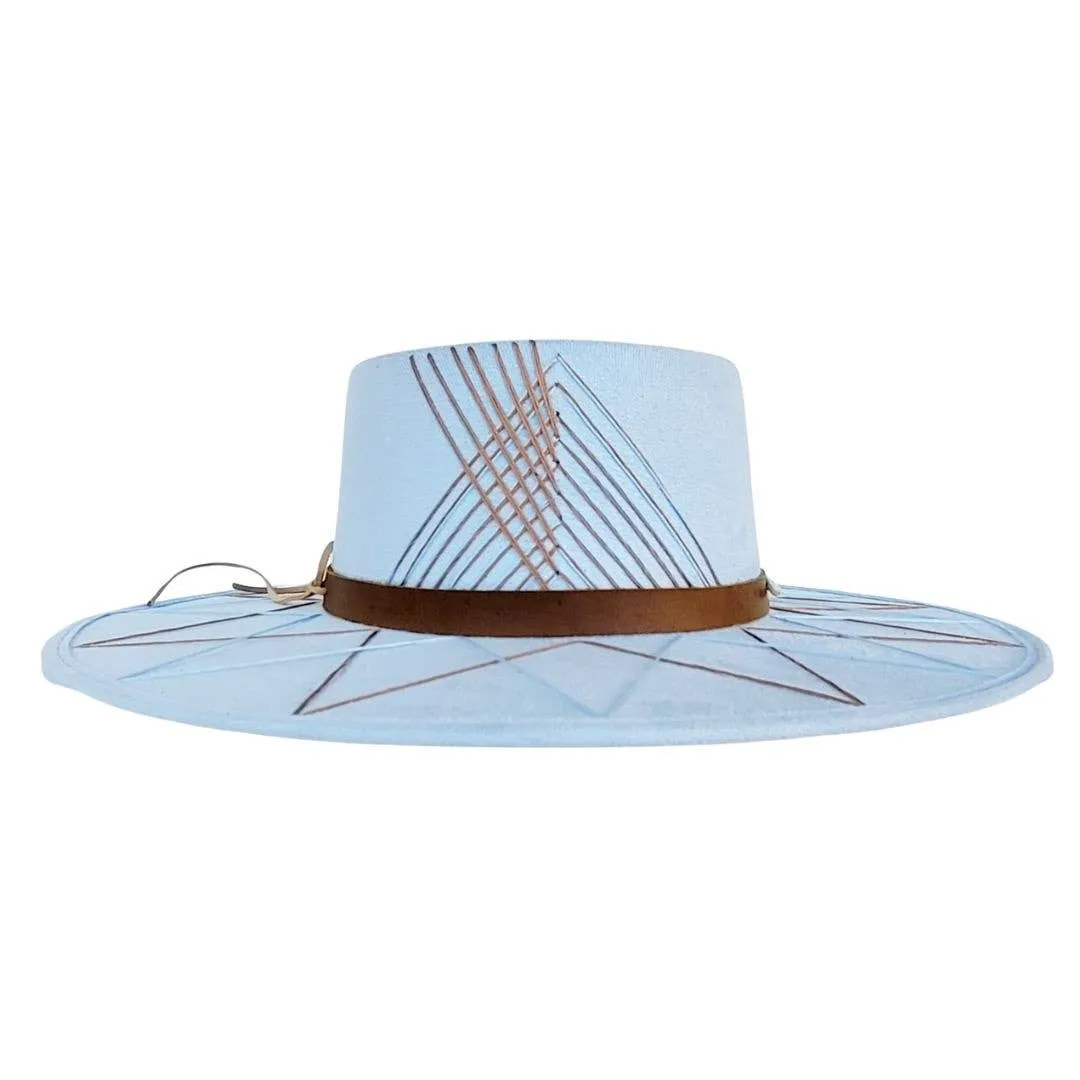 LANVAL Gambler Crown Hat  : Blue