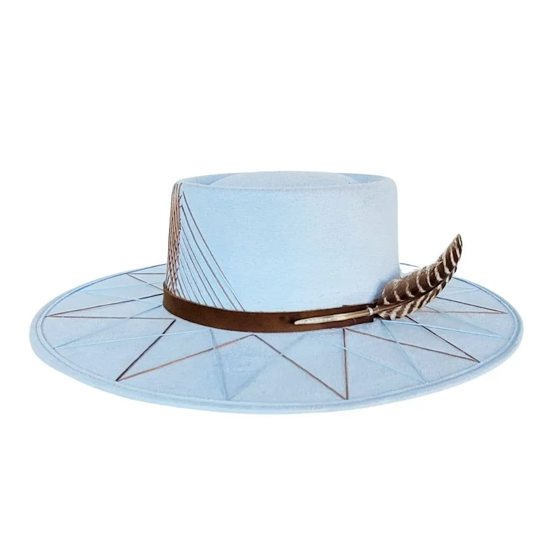 LANVAL Gambler Crown Hat  : Blue