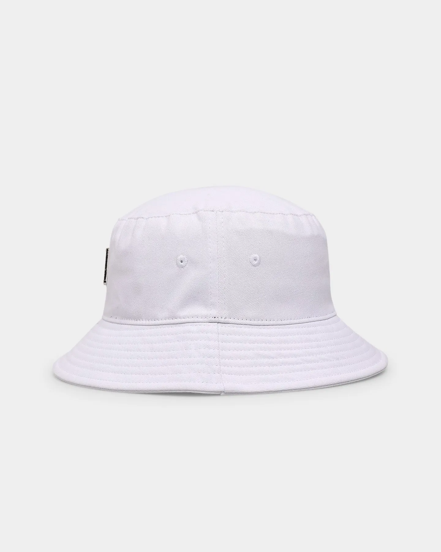 Loiter Metallic Badge Bucket Hat White