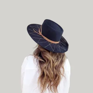 Marcelo Gambler Crown Hat  : Black
