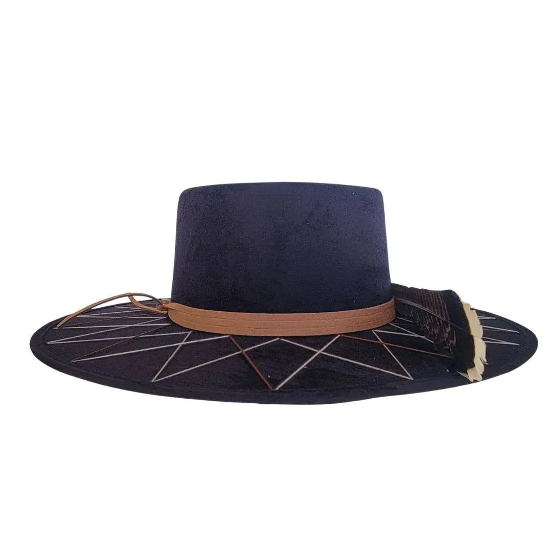 Marcelo Gambler Crown Hat  : Black